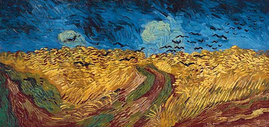 Van Gogh "Pole pszenicy i wrony" 1890