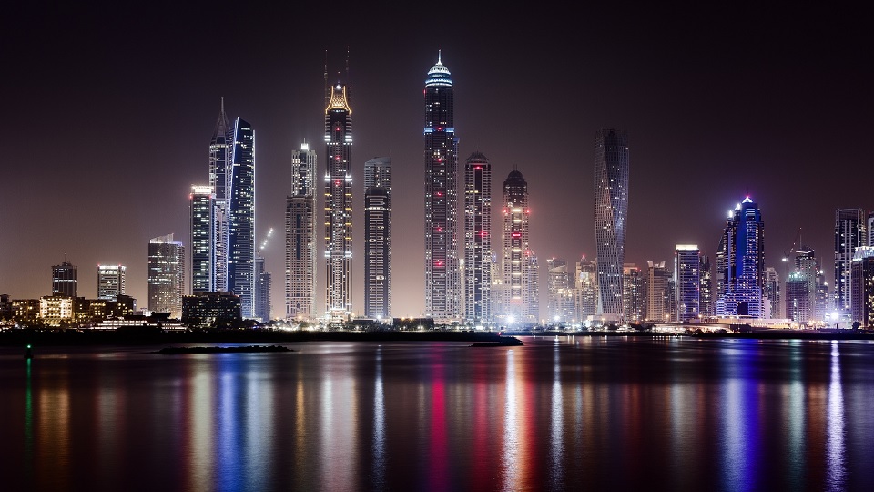 Dubai Marina - widok z Palmy Jumeirah